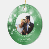 カスタムウェディングフォト セラミックオーナメント (左)
