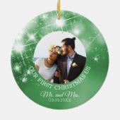 カスタムウェディングフォト セラミックオーナメント (裏面)