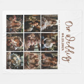 カスタムウェディングフォト フリースブランケット (正面(横))