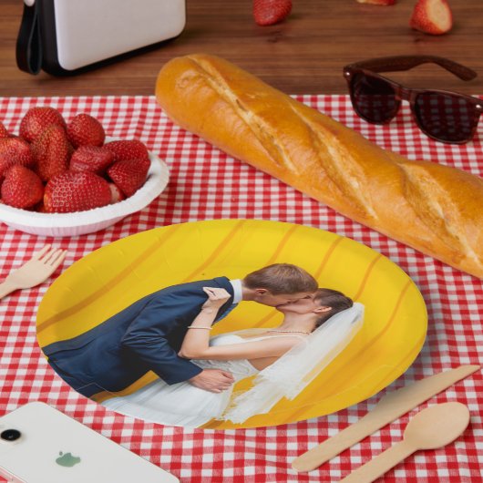 カスタムウェディングフォト ペーパープレート (ピクニック)