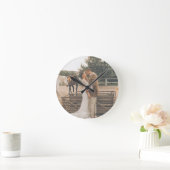 カスタムウェディングフォト ラウンド壁時計 (ホーム)