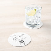 カスタムウェディングフォトQRコードサイン愛をキャプチャ ラウンドペーパーコースター (インサイチュ)