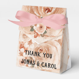 カスタムウェディングフローラ水カラーバラ エレガント フェイバーボックス