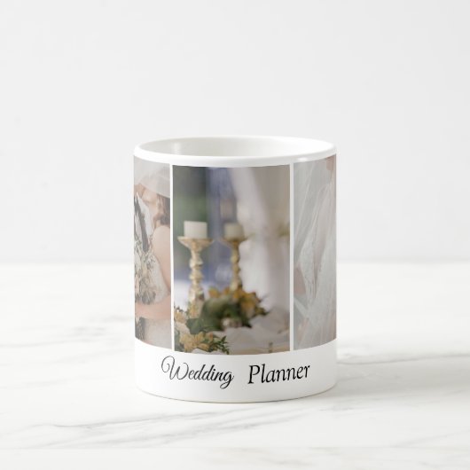 カスタムウェディングプランナーフォトマグカップ コーヒーマグカップ (中央)