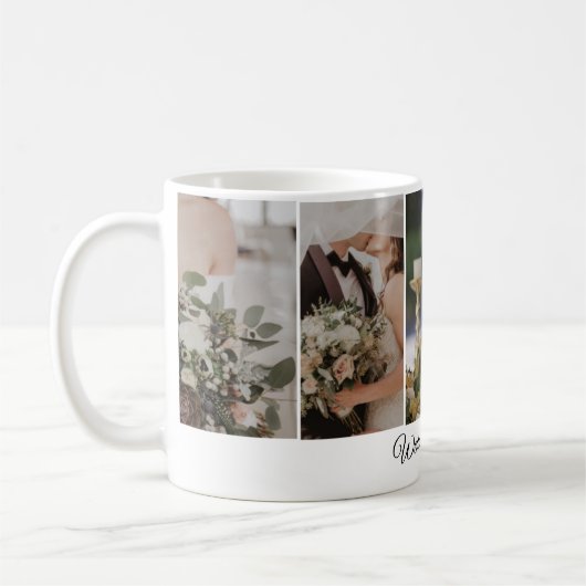 カスタムウェディングプランナーフォトマグカップ コーヒーマグカップ (左)