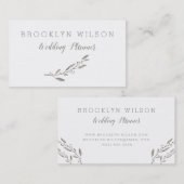 カスタムウェディングプランナー名刺グレーフローラ 名刺 (正面/裏面)