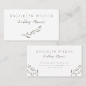 カスタムウェディングプランナー名刺グレーフローラ 名刺 (正面/裏面)