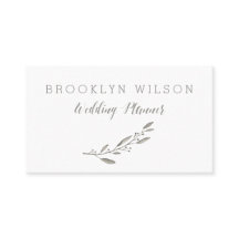 カスタムウェディングプランナー名刺グレーフローラ