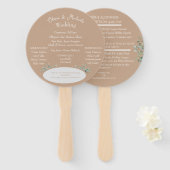 カスタムウェディングプログラムハンドファン ハンドファン (正面&裏面)