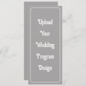 カスタムウェディングプログラム – デザイン独自 (正面/裏面)