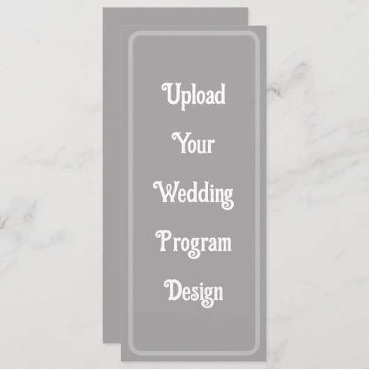 カスタムウェディングプログラム – デザイン独自 (正面/裏面)