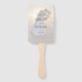 カスタムウェディングプログラム ハンドファン (正面)