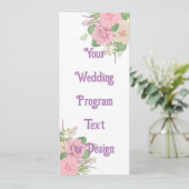 カスタムウェディングプログラム – 編集可能テンプレート (スタンド正面)