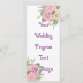 カスタムウェディングプログラム – 編集可能テンプレート (正面/裏面)