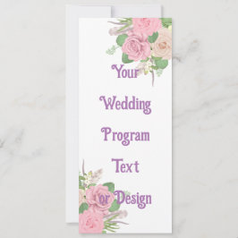 カスタムウェディングプログラム – 編集可能テンプレート