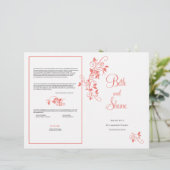 カスタムウェディングプログラム – Coral (スタンド正面)