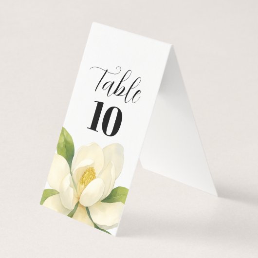 カスタムウェディングマグノリア花のテーブル番号 (正面)