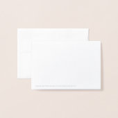 カスタムウェディングミニパーソナライズされたシルバーフォイルカード 箔カード (裏面封筒付き)