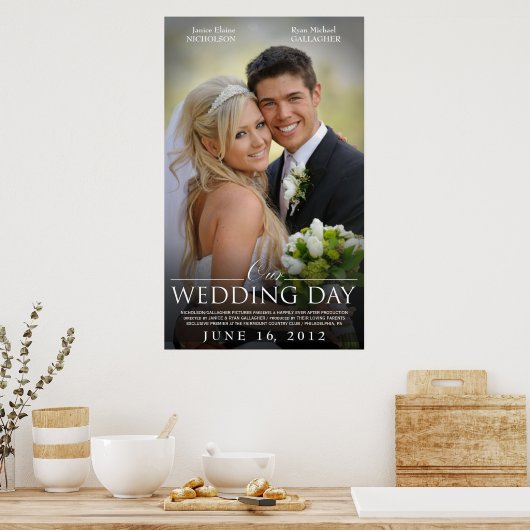 カスタムウェディングムービーポスターテンプレート ポスター (キッチン)