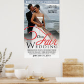 カスタムウェディングムービーポスター写真テンプレート ポスター (キッチン)