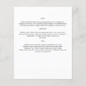 カスタムウェディングメニューテンプレート – カラー/イメージの追加 (裏面)