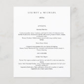 カスタムウェディングメニューテンプレート – カラー/イメージの追加 (正面)