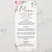 カスタムウェディングメニュー – Starter、Entre、Desert メニュー (正面)