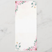 カスタムウェディングメニュー – Starter、Entre、Desert メニュー (裏面)