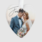 カスタムウェディングメモリの写真 オーナメント (正面)