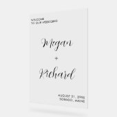 カスタムウェディングモダン歓迎結婚の入り口 アクリルサイン (傾斜)