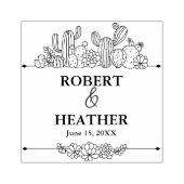 カスタムウェディングモノグラムウッド日付のカップルを保存 ラバースタンプ (インプリント)