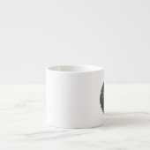 カスタムウェディングモノグラムシャルボードスタイル エスプレッソカップ (正面)