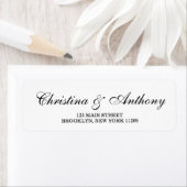 カスタムウェディングモノグラム差出人住所ラベル ラベル (インサイチュ)