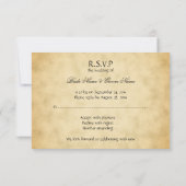 カスタムウェディングモノグラム ヴィンテージスタイル 招待状 (裏面)