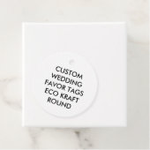 カスタムウェディングラウンドメッセージカード-エコクラフト紙 フェイバータグ (インサイチュ)
