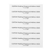 カスタムウェディングラップアラウンド住所 シール1"x7.25" ラップアラウンド宛名ラベル (シート)