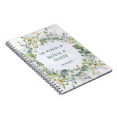 カスタムウェディングリトリートダスティブルーワイルドフラワーズ ノートブック (右側)