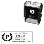 カスタムウェディングローレルリース差出人住所 セルフインキングスタンプ (インサイチュ)