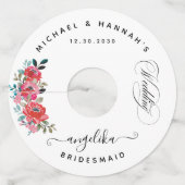 カスタムウェディングワイングラスラベル ワイングラスタグ (正面)