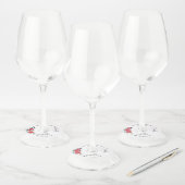 カスタムウェディングワイングラスラベル ワイングラスタグ (セット)