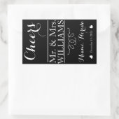 カスタムウェディングワインボトルラベルテーブルセンター 長方形シール (バッグ)