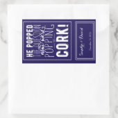 カスタムウェディングワインボトルラベルパーソナライズされた 長方形シール (バッグ)