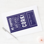 カスタムウェディングワインボトルラベルパーソナライズされた 長方形シール (封筒)