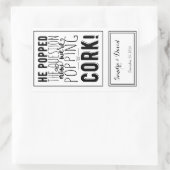 カスタムウェディングワインボトルラベルパーソナライズされた 長方形シール (バッグ)