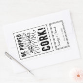 カスタムウェディングワインボトルラベルパーソナライズされた 長方形シール (封筒)