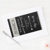 カスタムウェディングワインボトルラベルメイド・オブ・オーナー（花嫁付き添い人） 長方形シール (封筒)