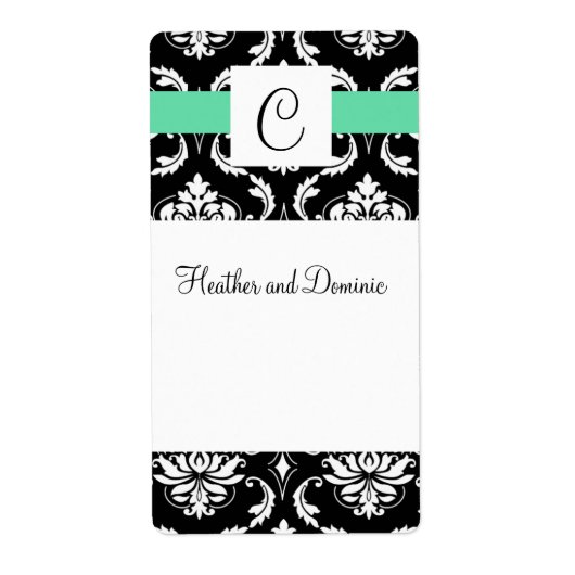 カスタムウェディングワインラベルテンプレート ラベル (正面)