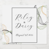 カスタムウェディングワインラベル スパークリングワインラベル (シングルラベル)