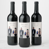 カスタムウェディングワインラベル ワインラベル (ボトル)