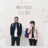 カスタムウェディングワインラベル ワインラベル (シングルラベル)